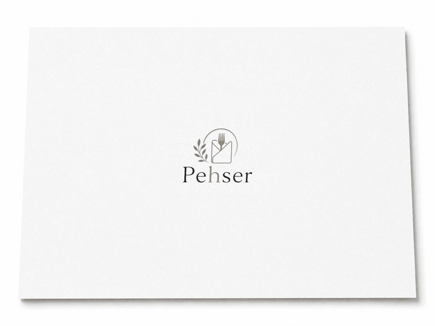 Placemat bedrukt met het Pehser-logo.