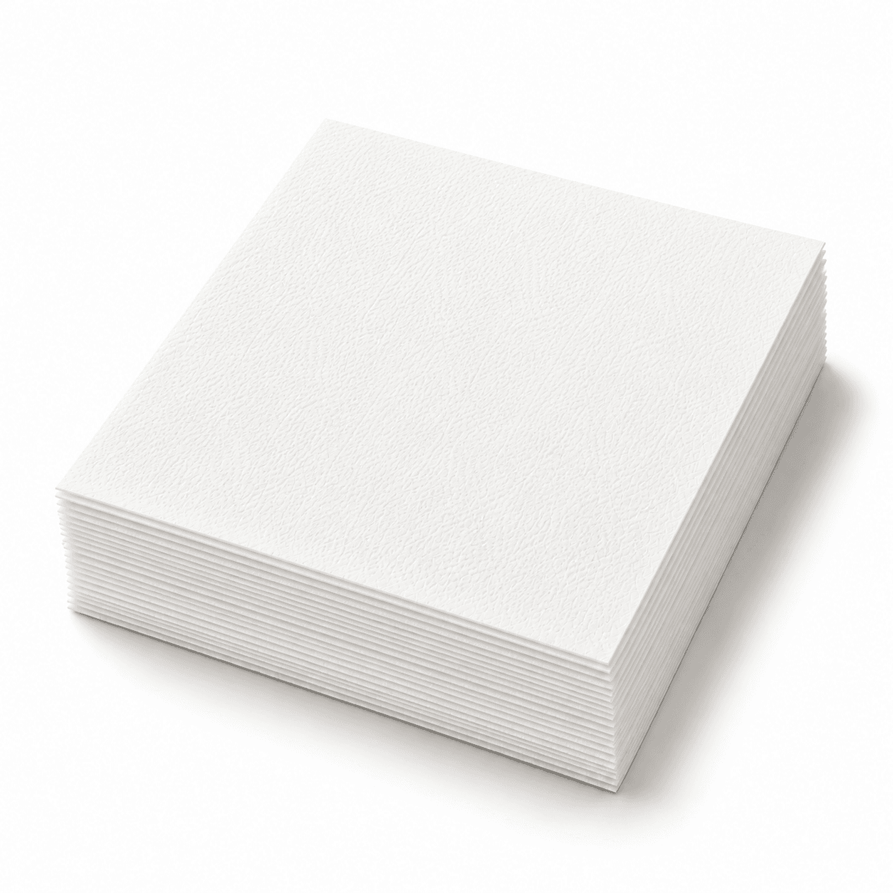 Stapel blanco airlaid servetten van 400 × 400 mm.
